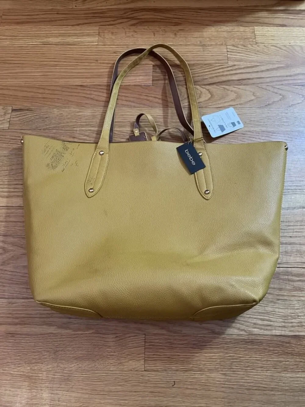 BEBE Mustard | Cognac 3 in 1 tote handbag